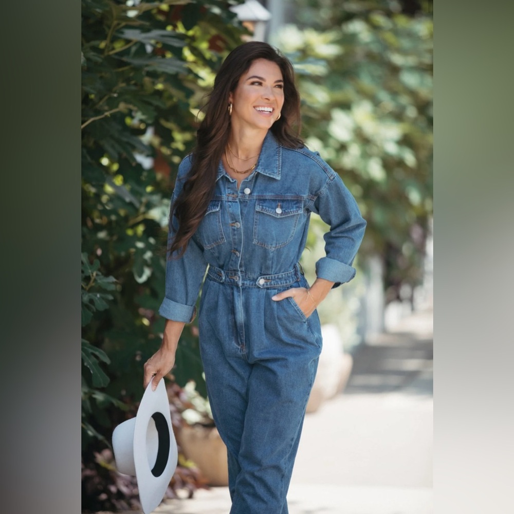 Broadway Babe Denim Jumpsuit